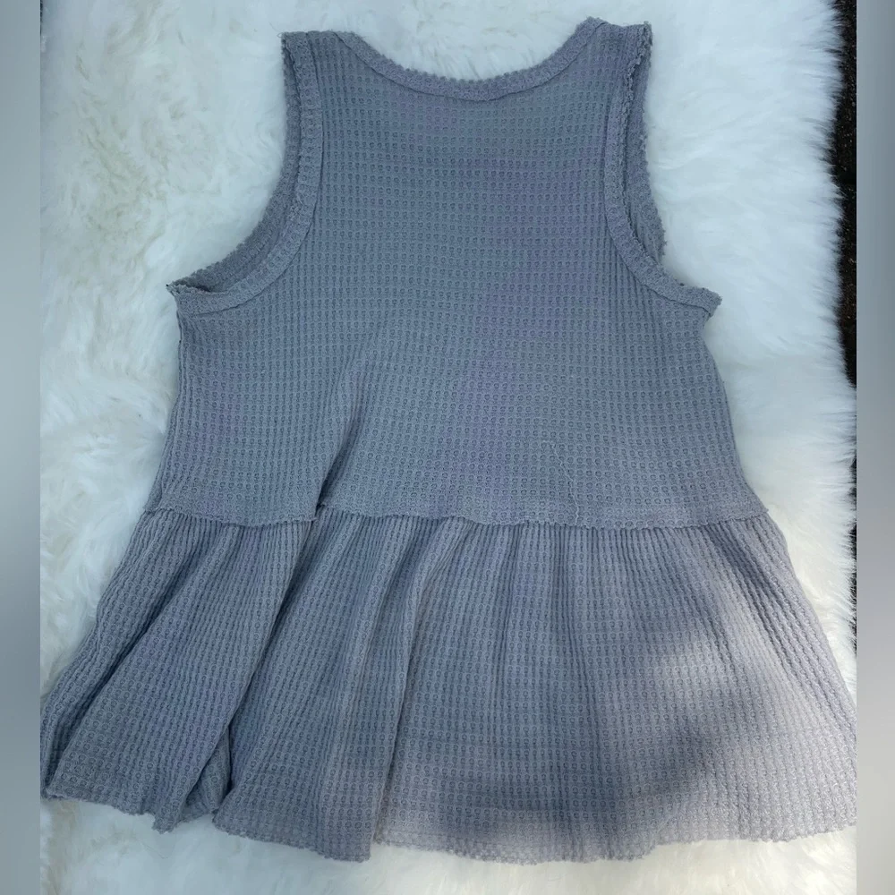Entro Babydoll Waffle Knit Tank Top - Picture 2 of 3